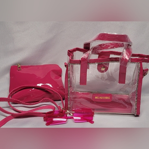 Pink Transparent Tote Bag - Picture 2 of 2